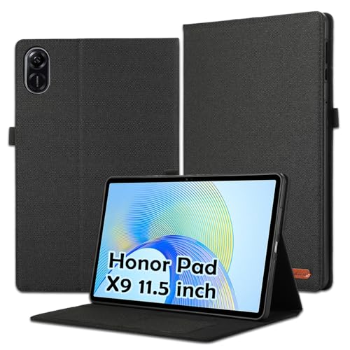 XLTTONG Schutzhülle für Honor Pad X9 29,2 cm (11,5 Zoll) 2023, TPU-Stoßfänger, Folio-Ständer, Kartenhalter, Schutzhülle, Kinderhülle für Honor Pad X8 Pro 11,5 Zoll Tablet (schwarz) von XLTTONG