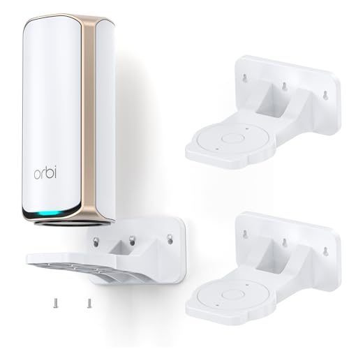 XLTTYWL Orbi WiFi 7 Wandhalterung, ABS Orbit 7 Halterung Optimiert den Platz Kompatibel mit Orbi WiFi 7 Mesh-Systemen und Allen Net Gear Nighthawk Wi Fi 7 Routern (RBEWMB-10000S) (Weiß, 2 Packungen) von XLTTYWL