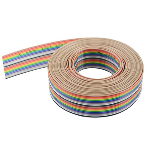 XLX Pin-Draht Rainbow Color Flachbandkabel IDC Draht Kabel (4,9 m/5 m 20 Draht) von XLX