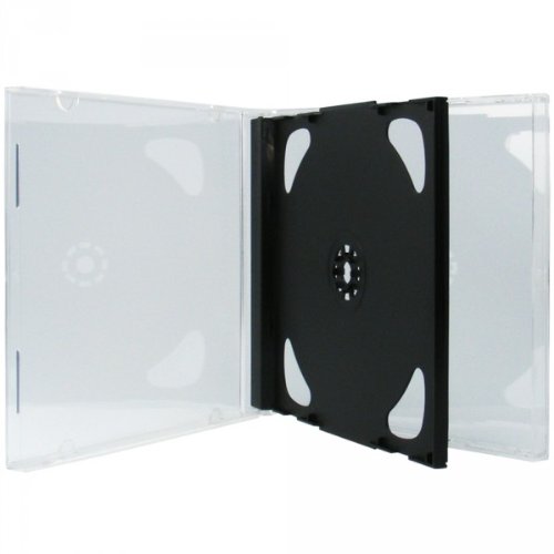 100 XLayer DVD CD Hüllen 2fach 2er doppel Jewelcase black von XLayer