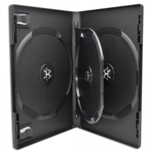 5 Xlayer DVD CD Hüllen 3fach 3er-DVD-Box schwarz professional von XLayer