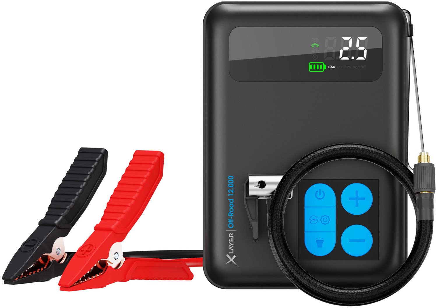 Off-Road 3.0 (12.000mAh) Powerbank mit Kompressor schwarz/blau von XLayer