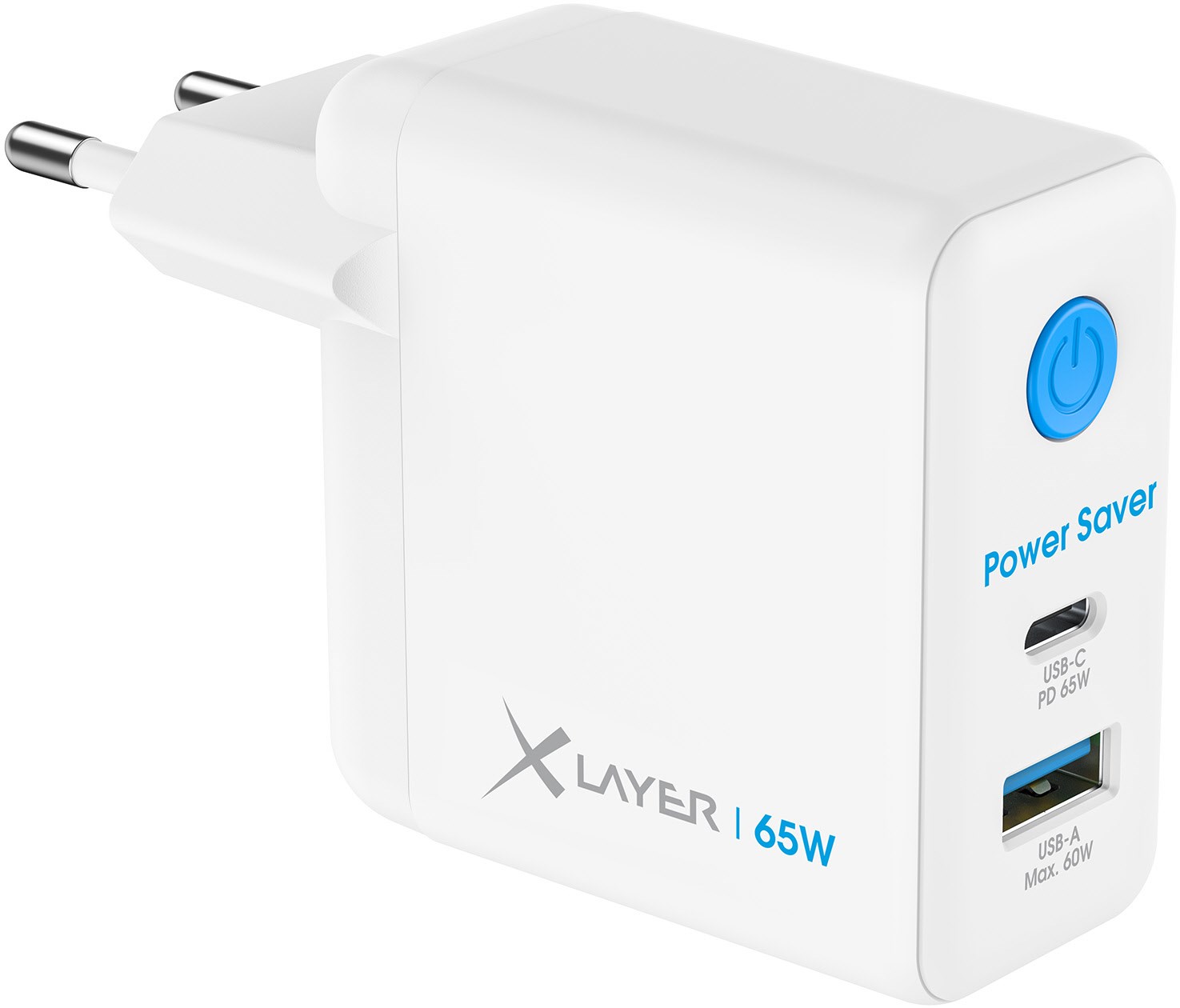 USB-C Power Saver (65W) mit Strom-Stop-Funktion weiß von XLayer