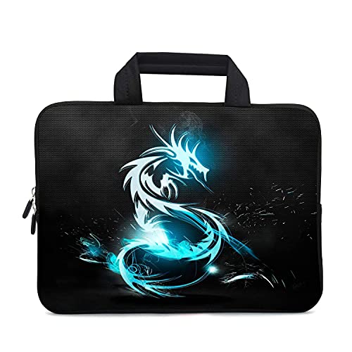 XMBFZ Laptophülle 11,6 12,1 Zoll Schutzhülle Chromebook Tasche Notebook Ultrabook Tasche Tablet Sleeve Cover Reise Aktentasche mit Griff für Männer Frauen (Drache) von XMBFZ