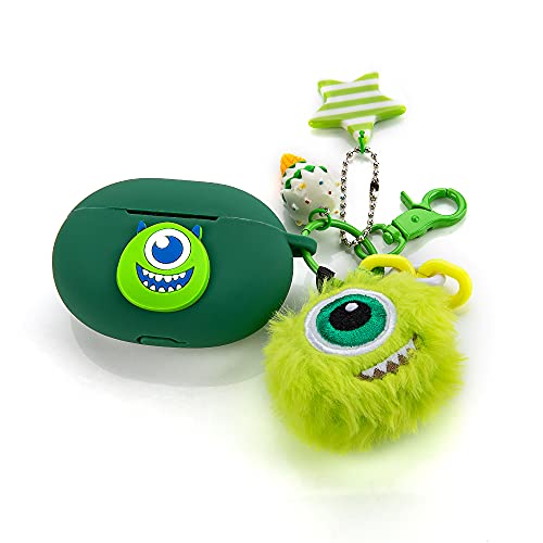 Beats Studio Buds Hülle mit Puppe Schlüsselanhänger, XMBYGY Silikon Cartoon Ladehülle Ganzkörper Anti-Lost Lanyard Protection Zubehör Kits Kompatibel für kabellose Beats Ohrhörer (MrQ) von XMBYGY