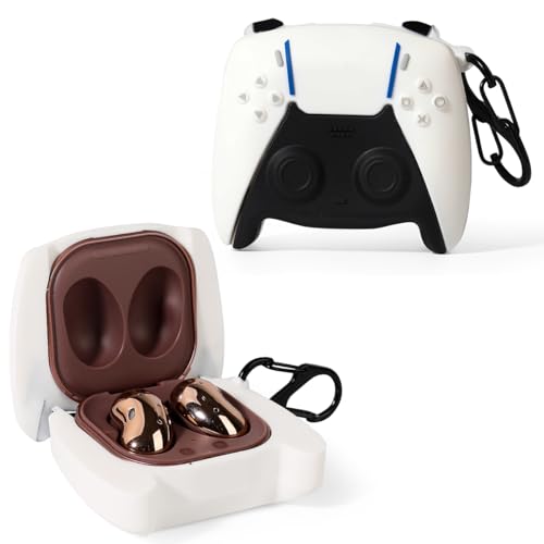 Hülle für Samsung Galaxy Buds2 Pro (2022), Galaxy Buds 2, Galaxy Buds Pro, Galaxy Buds Live, XMBYGY Silikonhülle mit Schlüsselanhänger für Galaxy Buds Ohrhörer (PSgamepad) von XMBYGY