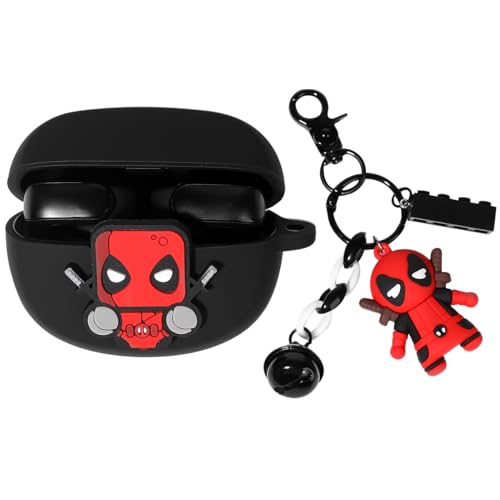 Hülle für neu Bose Ultra Öffnen Ohrhörer (2024), XMBYGY Silikon Aufladung Netter Fall Stoßfeste Schutzhülle mit Cartoon Puppe Anti-Lost Lanyard für Mann Frau (DEP) von XMBYGY
