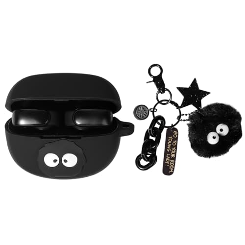 Hülle für neu Bose Ultra Öffnen Ohrhörer (2024), XMBYGY Silikon Aufladung Netter Fall Stoßfeste Schutzhülle mit Cartoon Puppe Anti-Lost Lanyard für Mann Frau (FAI) von XMBYGY