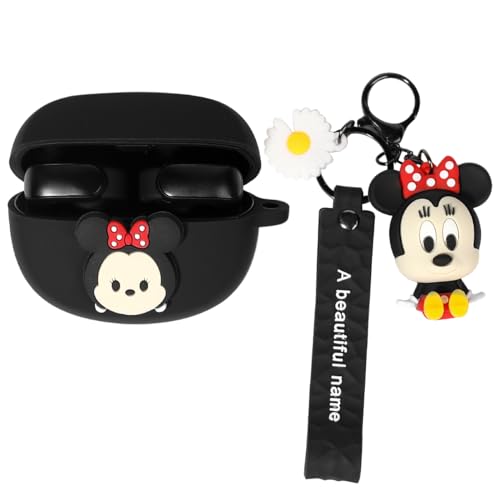 Hülle für neu Bose Ultra Öffnen Ohrhörer (2024), XMBYGY Silikon Aufladung Netter Fall Stoßfeste Schutzhülle mit Cartoon Puppe Anti-Lost Lanyard für Mann Frau (MIN) von XMBYGY