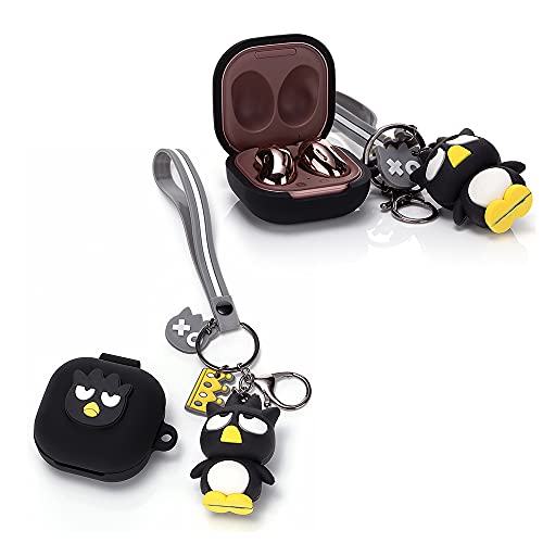 Puppe Schlüsselanhänger und Hülle für Samsung Galaxy Buds2 Pro (2022), Galaxy Buds 2 (2021), Galaxy Buds Pro (2021), Galaxy Buds Live (2020), XMBYGY Silikon Cover Zubehör für Galaxy Buds Es Arbud von XMBYGY