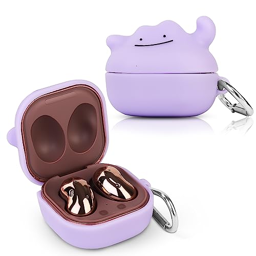 Silikonhülle für Samsung Galaxy Buds2 Pro (2022), Galaxy Buds 2 (2021), Galaxy Buds Pro (2021), Galaxy Buds Live (2020), XMBYGY Cartoon Abdeckung mit Schlüsselanhänger für Galaxy-Knospen-Ohrhörer von XMBYGY