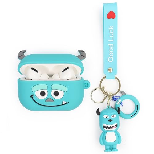XMBYGY Hülle für AirPods Pro 2nd/1st Erzeugung Drahtlose Ohrhörer mit Puppe und Anti-Lost Lanyard, Silikon Aufladung Stoßfeste Schutzhülle mit 3D Cartoon Haut Design für AirPods Pro 1/2 von XMBYGY