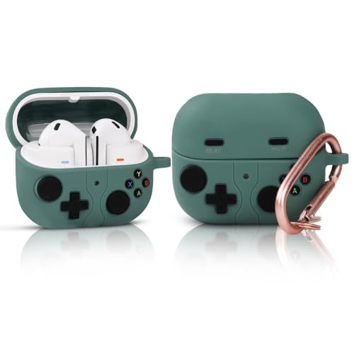 XMBYGY Hülle für Samsung Galaxy Buds 3 und für Galaxy Buds 3 Pro Ohrhörer mit Karabiner, Silikon Aufladung Stoßfeste Schutz Fall mit Karikatur Haut Design für Mann Frau Teen (GNgamepad) von XMBYGY