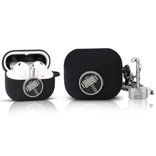 XMBYGY Hülle für Samsung Galaxy Buds 3 und für Galaxy Buds 3 Pro Ohrhörer mit Puppe und Karabiner, Silikon Aufladung Stoßfeste Schutz Fall mit Karikatur Haut Design für Mann Frau Teen (Hamer) von XMBYGY