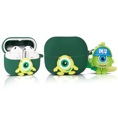 XMBYGY Hülle für Samsung Galaxy Buds 3 und für Galaxy Buds 3 Pro Ohrhörer mit Puppe und Karabiner, Silikon Aufladung Stoßfeste Schutz Fall mit Karikatur Haut Design für Mann Frau Teen von XMBYGY