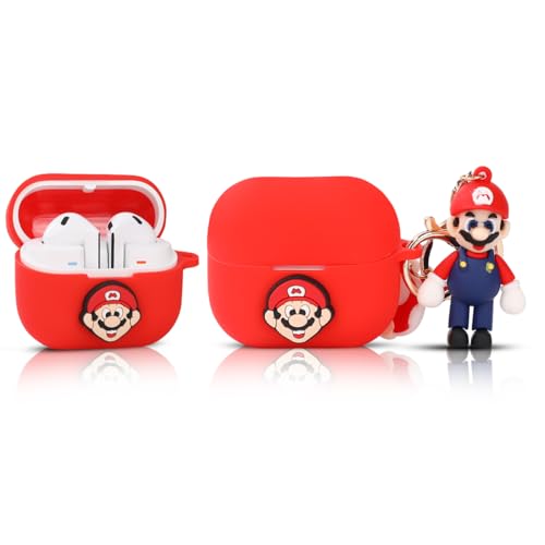 XMBYGY Hülle für Samsung Galaxy Buds 3 und für Galaxy Buds 3 Pro Ohrhörer mit Puppe und Karabiner, Silikon Aufladung Stoßfeste Schutz Fall mit Karikatur Haut Design für Mann Frau Teen von XMBYGY