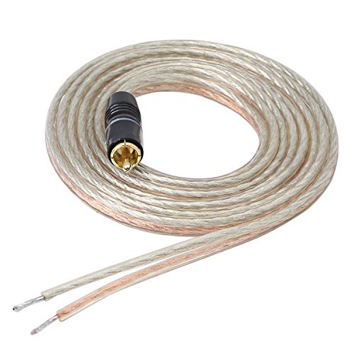 XMSJSIY Cinch-Lautsprecherkabel, Cinch-Audiokabel, RCA-Stecker aus vergoldetem Metall Hochpegel-Lautsprecherkabel für Verstärker und Subwoofer - 2 M von XMSJSIY