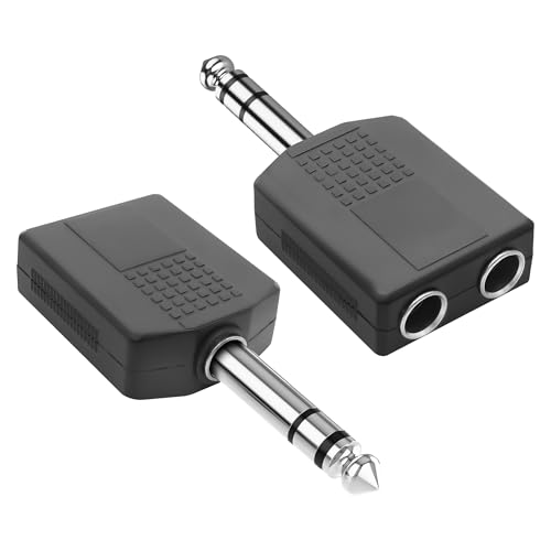 XMSJSIY 1/4 "6.35mm Stereo Stecker zu Dual 6.35mm Stereo Audio Jack Splitter Adapter 1/4 TRS Stecker zu 2 Buchse Splitter Verbinder für Mikrofon Kopfhörer Gitarre Lautsprecher Instrument XMSJSIY 1/4 "6.35mm Stereo Stecker zu Dual 6.35mm Stereo Audio Jack Splitter Adapter 1/4 TRS Stecker zu 2 Buchse Splitter Verbinder für Mikrofon Kopfhörer Gitarre Lautsprecher Instrument von XMSJSIY