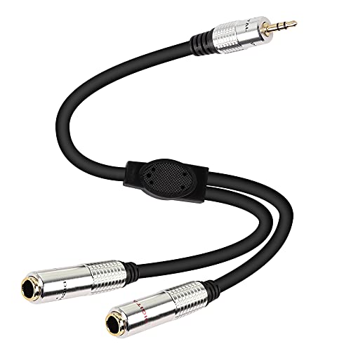 XMSJSIY 3,5 mm auf Dual 6,35 mm Y-Splitterkabel, 3,5 mm 1/8 Zoll TRS-Stecker auf Dual 6,35 mm 1/4 Zoll TS-Buchse, Stereo-Audiokabel-Adapter für Kopfhörer, Lautsprecher, Heim-Stereo-Systeme – 50 cm XMSJSIY 3,5 mm auf Dual 6,35 mm Y-Splitterkabel, 3,5 mm 1/8 Zoll TRS-Stecker auf Dual 6,35 mm 1/4 Zoll TS-Buchse, Stereo-Audiokabel-Adapter für Kopfhörer, Lautsprecher, Heim-Stereo-Systeme – 50 cm von XMSJSIY