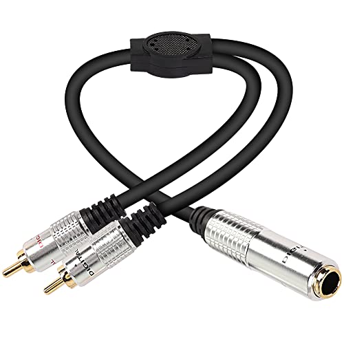 XMSJSIY 6,35 mm auf 2 Cinch-Splitterkabel, 6,5 mm 6,5 mm TRS auf Dual-Cinch-Stecker, Stereo-Audio-Adapter, 50 cm XMSJSIY 6,35 mm auf 2 Cinch-Splitterkabel, 6,5 mm 6,5 mm TRS auf Dual-Cinch-Stecker, Stereo-Audio-Adapter, 50 cm von XMSJSIY