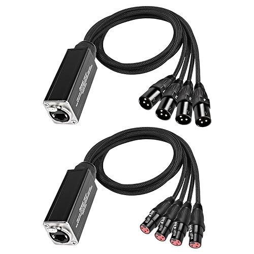 XMSJSIY Audio Schlange 4-Kanal 3-Pin XLR Extender Multi Netzwerk Empfänger zu Ethercon Kabel für DMX512 XLR männlich/weiblich zu RJ45 weiblich über geflochtene Cat5/6/6e Stadium Aufnahme -2PCS XMSJSIY Audio Schlange 4-Kanal 3-Pin XLR Extender Multi Netzwerk Empfänger zu Ethercon Kabel für DMX512 XLR männlich/weiblich zu RJ45 weiblich über geflochtene Cat5/6/6e Stadium Aufnahme -2PCS von XMSJSIY