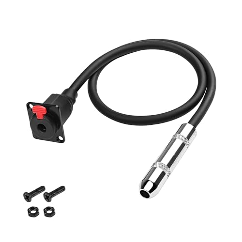 XMSJSIY D-Type 6.35mm 1/4" Buchse Panel Mount auf 6.35mm Buchse Stereo Kabel 1/4" TRS Adapter Kabel Lautsprecher Kopfhörer Verlängerungskabel – 0,5M/1,6FT (D-Typ Buchse zu Buchse) von XMSJSIY