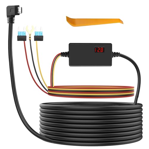XMSJSIY Dash Cam Hardwire Kit Micro USB 12V-24V zu 5V Step-Down Kabel Micro USB Hard Wire Kit mit LED Bildschirm Unterstützung 24 Stunden Überwachung Stromkabel für Dash Kamera GPS DVR - 3.2M/10.5FT XMSJSIY Dash Cam Hardwire Kit Micro USB 12V-24V zu 5V Step-Down Kabel Micro USB Hard Wire Kit mit LED Bildschirm Unterstützung 24 Stunden Überwachung Stromkabel für Dash Kamera GPS DVR - 3.2M/10.5FT von XMSJSIY