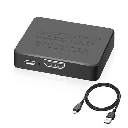 XMSJSIY HDMI Splitter 1 in 2 Out, HDMI Umschalter 4K mit USB Kabel 3D 1080P HDMI Splitter 1 bis 2 für Dual Monitore HDMI Switcher Verteiler Unterstützung 4K@30HZ Full HD 1080P 3D Dolby Blu-Ray Player XMSJSIY HDMI Splitter 1 in 2 Out, HDMI Umschalter 4K mit USB Kabel 3D 1080P HDMI Splitter 1 bis 2 für Dual Monitore HDMI Switcher Verteiler Unterstützung 4K@30HZ Full HD 1080P 3D Dolby Blu-Ray Player von XMSJSIY