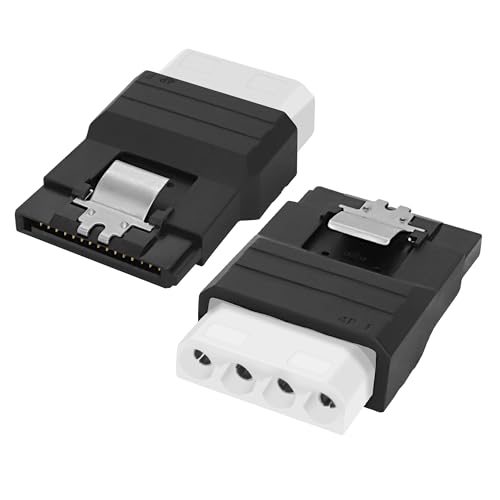 XMSJSIY IDE auf SATA Adapter IDE 4Pin auf SATA 15Pin Stromkabel Adapter Stromwandler für Festplatten Solid State Drives HDD SSD CD DVD Laufwerk - 2PCS (Buchse auf Buchse) von XMSJSIY