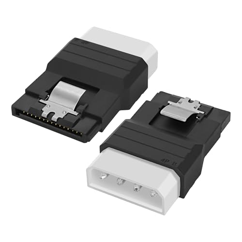 XMSJSIY IDE auf SATA Adapter IDE 4Pin auf SATA 15Pin Stromkabel Adapter Stromwandler für Festplatten Solid State Drives HDD SSD CD DVD Laufwerk - 2PCS (Stecker auf Buchse) von XMSJSIY