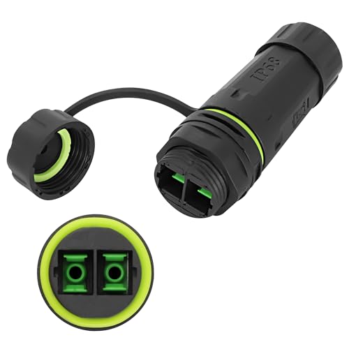 XMSJSIY IP68 wasserdichter SC auf SC Faser optischer Adapter Verbinder SC Kuppler im Freien wasserdichter explosionsgeschützter SC-Modul-Sockel verlängern Glasfaser-Kabel-Schnelladapter (Duplex) von XMSJSIY