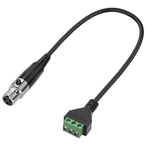 XMSJSIY Mini XLR zum Schrauben Klemmenblock Adapter Audio Mikrofon Konverter Mini XLR 3-Pin auf 3-Pole Lötlose Klemme Breakout Board Adapter für Lautsprecher Mikrofon Mischverstärker (Buchse) von XMSJSIY