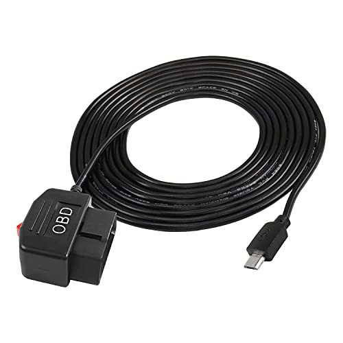 XMSJSIY OBD/OBD2 zu Micro USB Stromkabel für Dash Kamera OBDII Stromkabel Adapter Ladedraht 12V-40V zu 5V/3A Überwachung/Acc Mode-3.5M von XMSJSIY