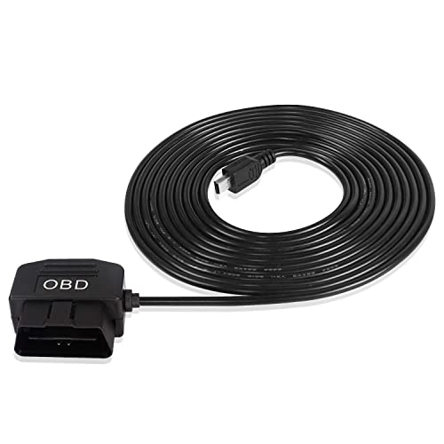 XMSJSIY OBD Powe Kabel für Dashcam, Mini USB OBD2 Stromkabel-Adapter, Hardwire-Ladekabel mit Schaltknopf, 3,5 m von XMSJSIY