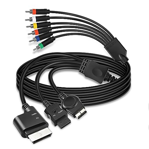XMSJSIY PS2 PS3 Komponente RCA AV HDTV Kabel Kompatibel mit Xbox 360 Anschluss WII RCA YPbPr Audio Video Adapter Kabel Konverter zu HDTV EDTV 3 in 1-1.8M von XMSJSIY