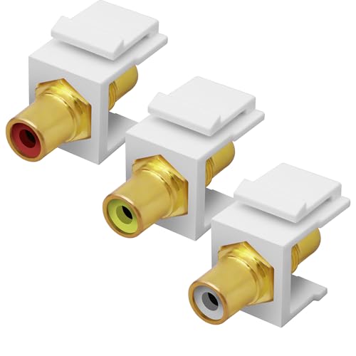 XMSJSIY RCA Keystone Jack Einfügen Verbinder Sockel Buchse zu Buchse vergoldet Cinch Inline Koppler Wall Jack Modular Adapter für Wandplatte Outlet Panel Mount - Weiß XMSJSIY RCA Keystone Jack Einfügen Verbinder Sockel Buchse zu Buchse vergoldet Cinch Inline Koppler Wall Jack Modular Adapter für Wandplatte Outlet Panel Mount - Weiß von XMSJSIY