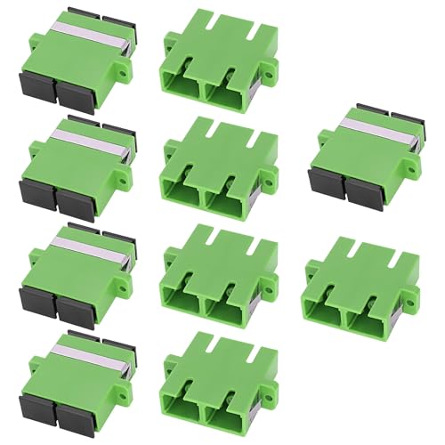 XMSJSIY SC/APC LWL Koppler Adapter SC Buchse auf SC Buchse Adapter APC Duplex Netzwerk Internet Connector mit Mount Panel -10PCS (Duplex) von XMSJSIY