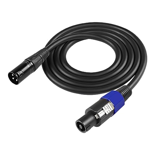 XMSJSIY Speakon zu XLR Kabel Audio Jack Speakon Stecker zu XLR 3Pin Stecker Mikrofon Verlängerung Lead Speakon Lautsprecher Kabel mit Twist Lock für Verstärker DJ PA Bühne -1.8M von XMSJSIY