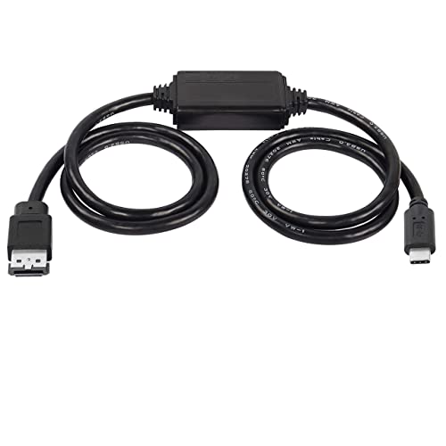 XMSJSIY USB-C Typ-C zu eSATA Adapter Kabel 5Gbps USB C zu Strom eSATA Konverter Kabel 5V für HDD/SSD/ODD Laptop PC - 1M von XMSJSIY