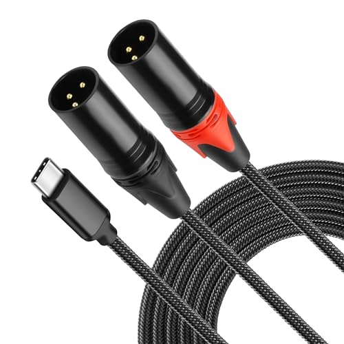 XMSJSIY USB C auf Dual XLR Mikrofonkabel Typ C Stecker auf XLR Stecker Stereo Verstärker Kabel Audio Stecker Kabel Kompatibel mit PC Telefon Tablet Power Amplifier Audio Kabel – 2M/6.56FT XMSJSIY USB C auf Dual XLR Mikrofonkabel Typ C Stecker auf XLR Stecker Stereo Verstärker Kabel Audio Stecker Kabel Kompatibel mit PC Telefon Tablet Power Amplifier Audio Kabel – 2M/6.56FT von XMSJSIY