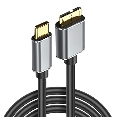 XMSJSIY USB-C zu Micro USB Kabel Typ C zu USB3.0 Micro B Adapterkabel, Ladekabel, Schnellladung, 5 Gbit/s, Synchronisierung, kompatibel mit externer Festplatte, Kamera, PC, Telefon und mehr – 2 m von XMSJSIY