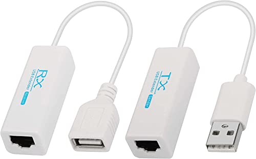 XMSJSIY USB Extender zu RJ45 Stecker, USB 2.0 zu RJ45 Ethernet LAN Extender Verlängerungsadapter über Cat5e/Cat6 Kabel bis zu 200 Meter-1 Paar XMSJSIY USB Extender zu RJ45 Stecker, USB 2.0 zu RJ45 Ethernet LAN Extender Verlängerungsadapter über Cat5e/Cat6 Kabel bis zu 200 Meter-1 Paar von XMSJSIY