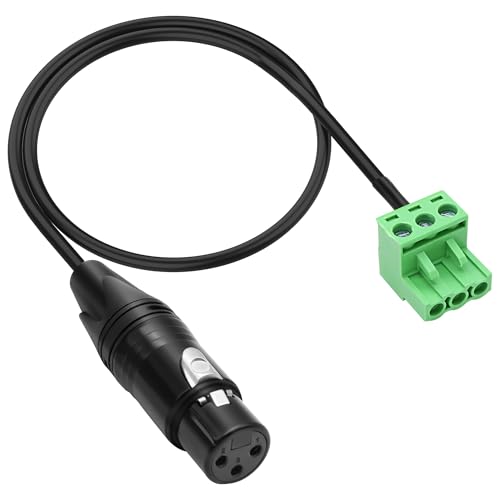 XMSJSIY XLR auf 3-poliges Phoenix-Kabel, XLR 3P-Buchse auf PHX3M NBKF/2EDG-5.08, 3-poliger Leiterplatten-Schraubklemmen-Adapter, Anschlusskabel für Lautsprecher, 0,4 m XMSJSIY XLR auf 3-poliges Phoenix-Kabel, XLR 3P-Buchse auf PHX3M NBKF/2EDG-5.08, 3-poliger Leiterplatten-Schraubklemmen-Adapter, Anschlusskabel für Lautsprecher, 0,4 m von XMSJSIY