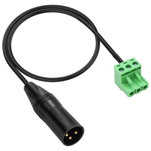 XMSJSIY XLR auf 3-poliges Phoenix-Kabel, XLR 3P-Stecker auf PHX3M NBKF/2EDG-5.08, 3-poliger Leiterplatten-Schraubklemmen-Adapter, Anschlusskabel für Lautsprecher, 0,4 m XMSJSIY XLR auf 3-poliges Phoenix-Kabel, XLR 3P-Stecker auf PHX3M NBKF/2EDG-5.08, 3-poliger Leiterplatten-Schraubklemmen-Adapter, Anschlusskabel für Lautsprecher, 0,4 m von XMSJSIY