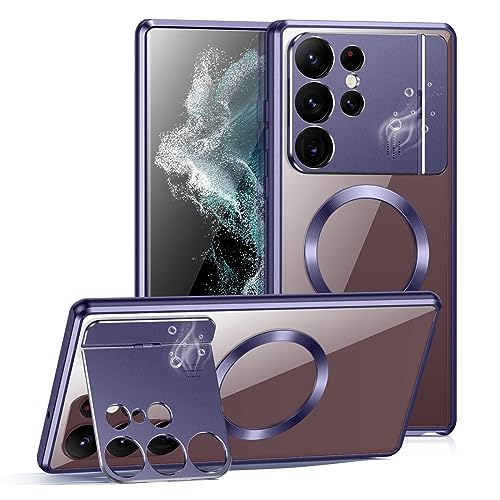 XMTON Magnetic case for Samsung Galaxy S24 Ultra case, Compatible with MagSafe, Built-In Camera Guard Kickstand and Aromatherapy Tablets, Metal Frame Shockproof Ultra Slim Cover, Purple XMTON Magnetic case for Samsung Galaxy S24 Ultra case, Compatible with MagSafe, Built-In Camera Guard Kickstand and Aromatherapy Tablets, Metal Frame Shockproof Ultra Slim Cover, Purple von XMTON