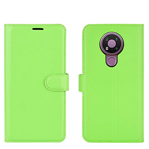XMTON Schutzhülle kompatibel mit Nokia 3.4 6.4 Zoll PU Leder [Wallet Cover] [Kartenhalter] [Kickstand] [Magnetverschlus] Flip Case für Nokia 3.4 Smartphone (Grün) von XMTON