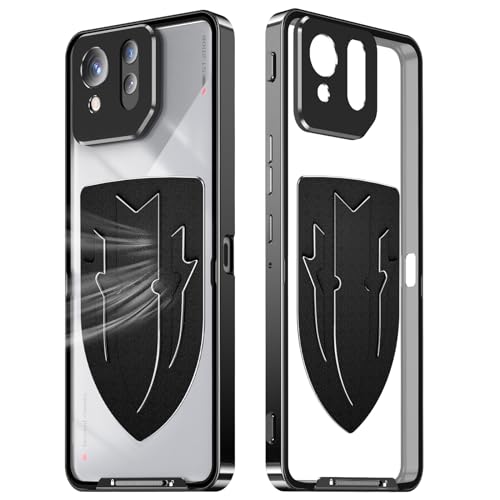 XMTON für Asus ROG Phone 8/8 Pro hülle (Wärmeableitungsschicht) (Kameraschutz)(Anti-Fingerabdruck) Stoßfeste Kratzfeste Schutzhülle Slim Case Dünne Handyhülle für ROG Phone 8/8 Pro, Schwarz von XMTON