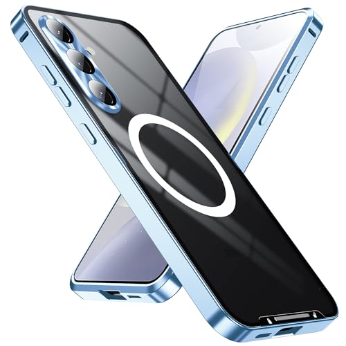 XMTON für Samsung Galaxy S25 hülle für Magsafe (Kameraschutz)(Anti-Fingerabdruck) Stoßfeste Kratzfeste Schutzhülle Slim Case Dünne Handyhülle für Samsung Galaxy S25 - (Blau) von XMTON