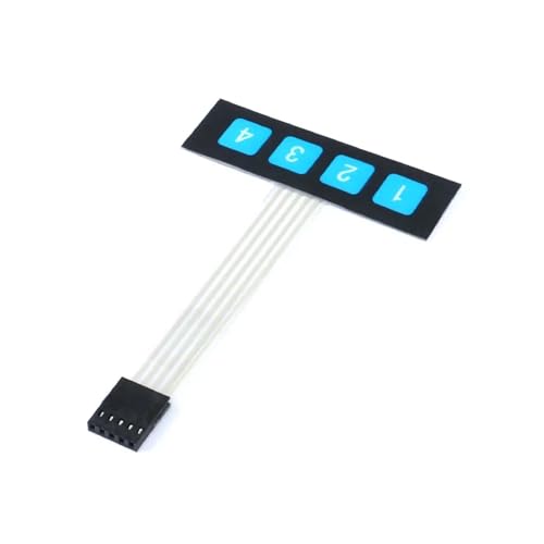 XNASU 1 Stück 1 x 2 3 4 5 Tasten Membranschalter 3 * 4 4 x 5 Matrix Array Tastatur 1 x 6 Tastatur mit LED-Bedienfeld Pad DIY Kit (Farbe: 4 Tasten) von XNASU