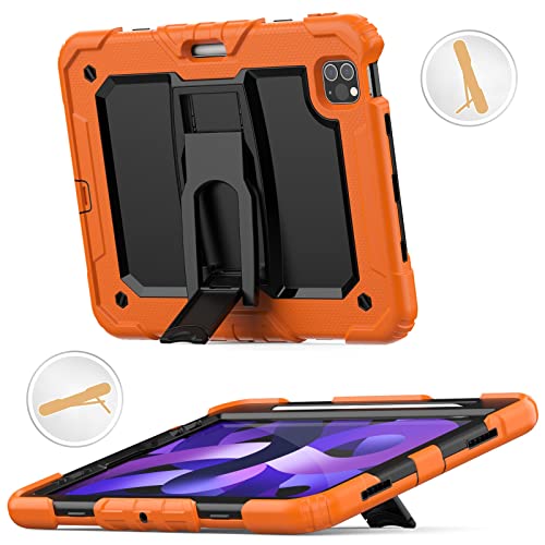 Tablet-Reise Hülle kompatibel mit iPad Air 5/Air 4 Hülle 10,9'' 2022/2020, 3-lagige Schutzhülle, robuste, stoßfeste Hülle mit Stifthalter und Schultergurt, Hülle kompatibel mit iPad Air 5./4. Generati von XNCVBD